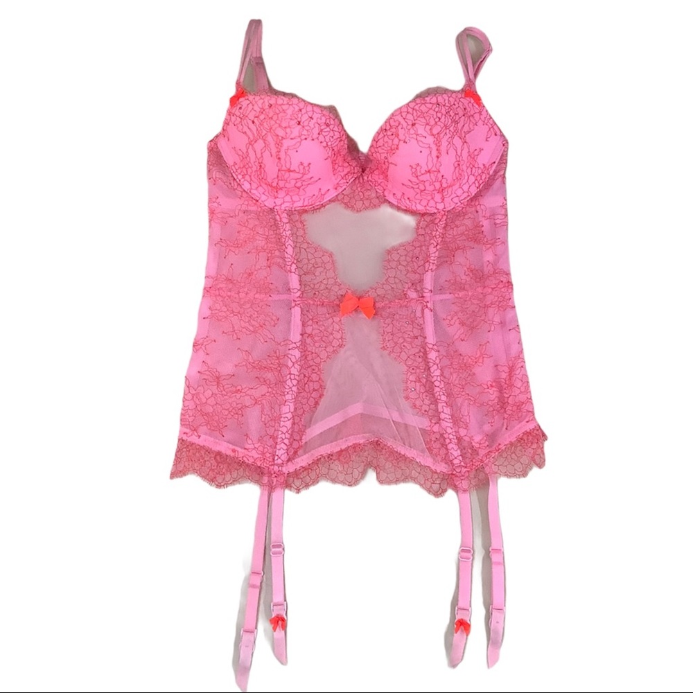 Victoria’s Secret Pink Garter Bustier Corset - 34B